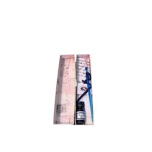 New Rubinato Francesco Glass Pen Ink Set Blue Italian Handmade Gift Box